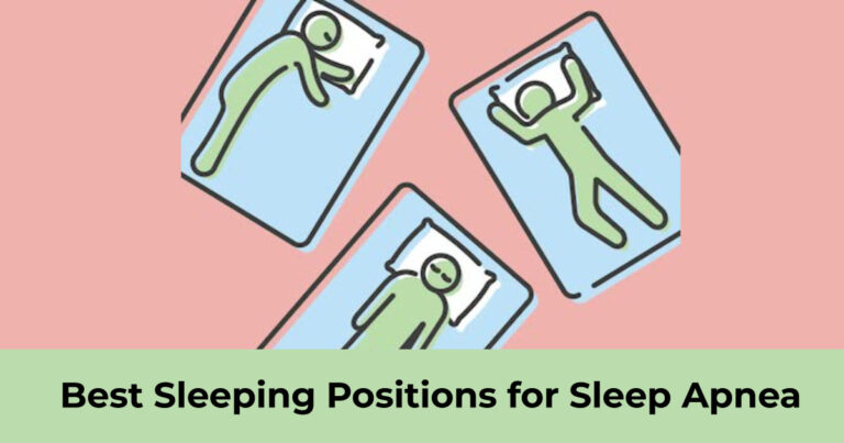 Illustration of the best sleeping positions for sleep apnea