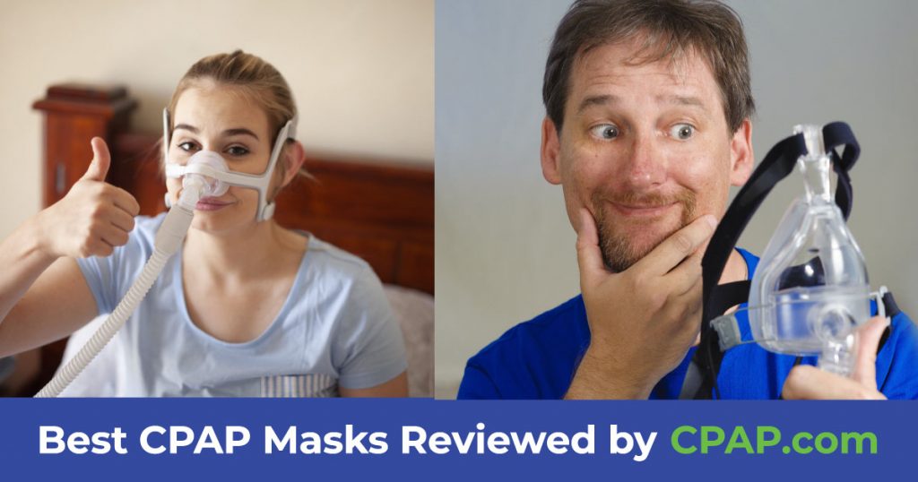 man and woman with cpap mask