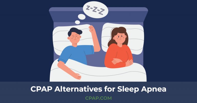 man, woman, sleeping with sleep apnea seeking alternative to cpap device