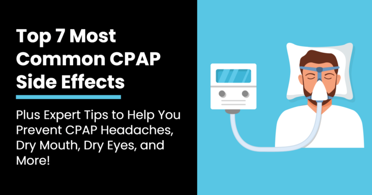 Illustration of the side effects using a cpap machine and how to prevent them