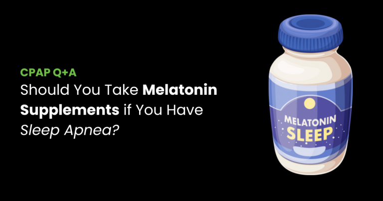 Illustration of taking melatonin with sleep apnea