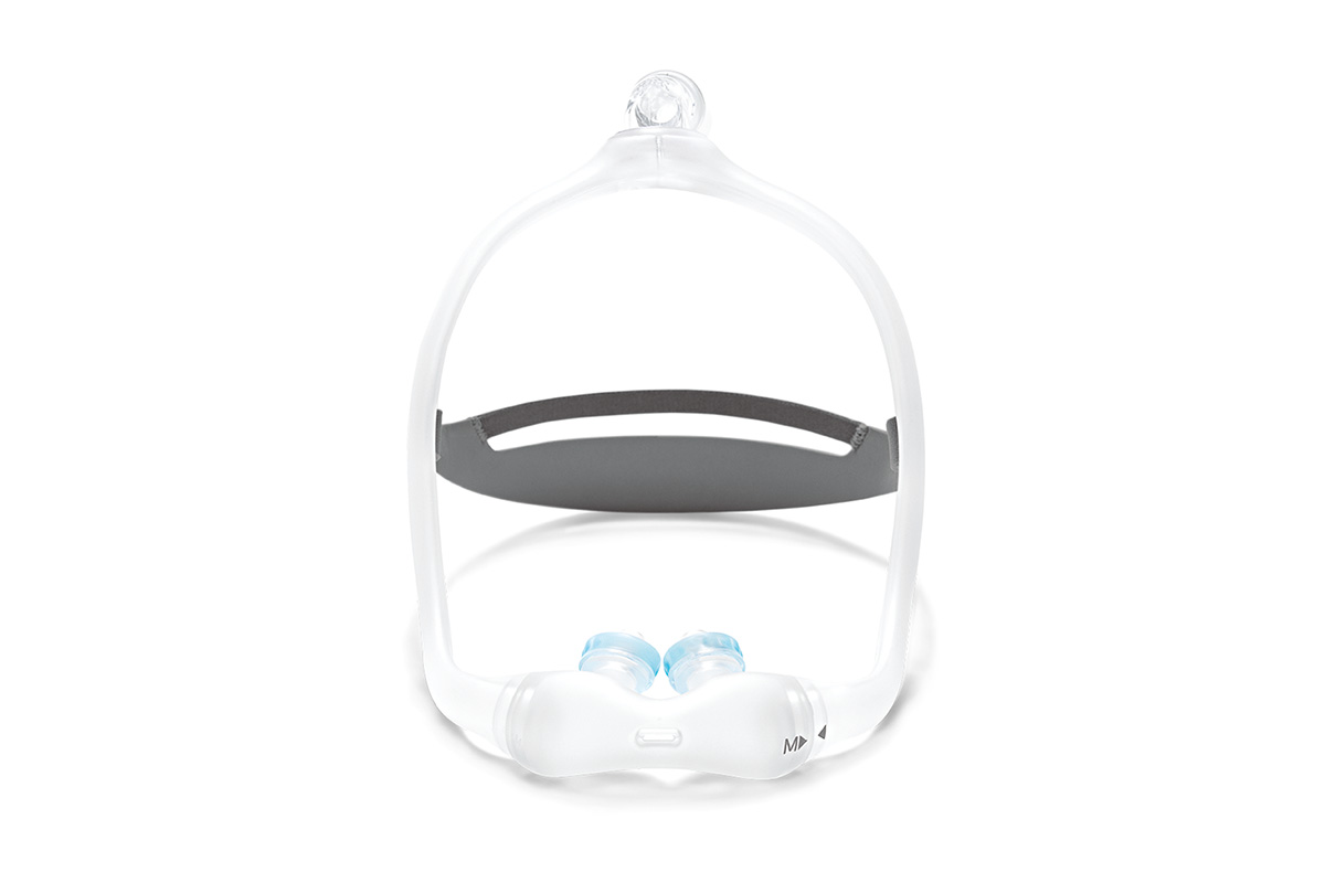 The DreamWear Gel Nasal Pillow CPAP Mask on white background