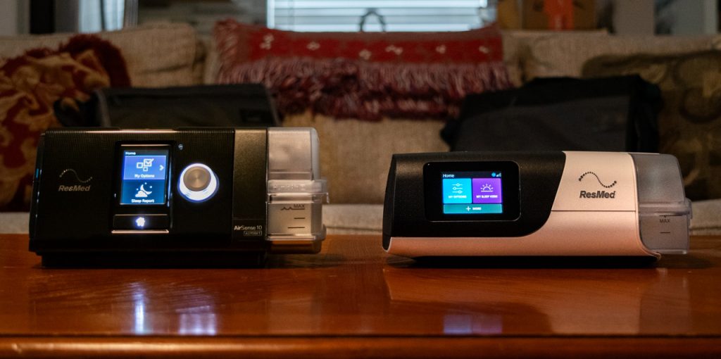 AirSense 10 and AirSense 11 front facing side by side comparison