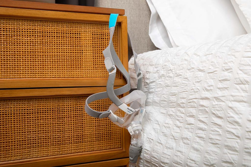 AirFit f20 hanging from nightstand 
