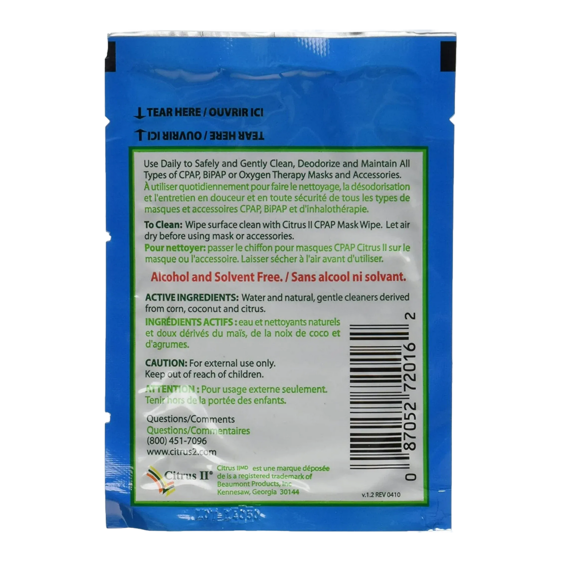 Citrus II CPAP Mask Wipes