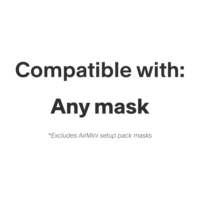 Text graphic stating compatibility with any mask for the React Health G3 X CPAP machine.