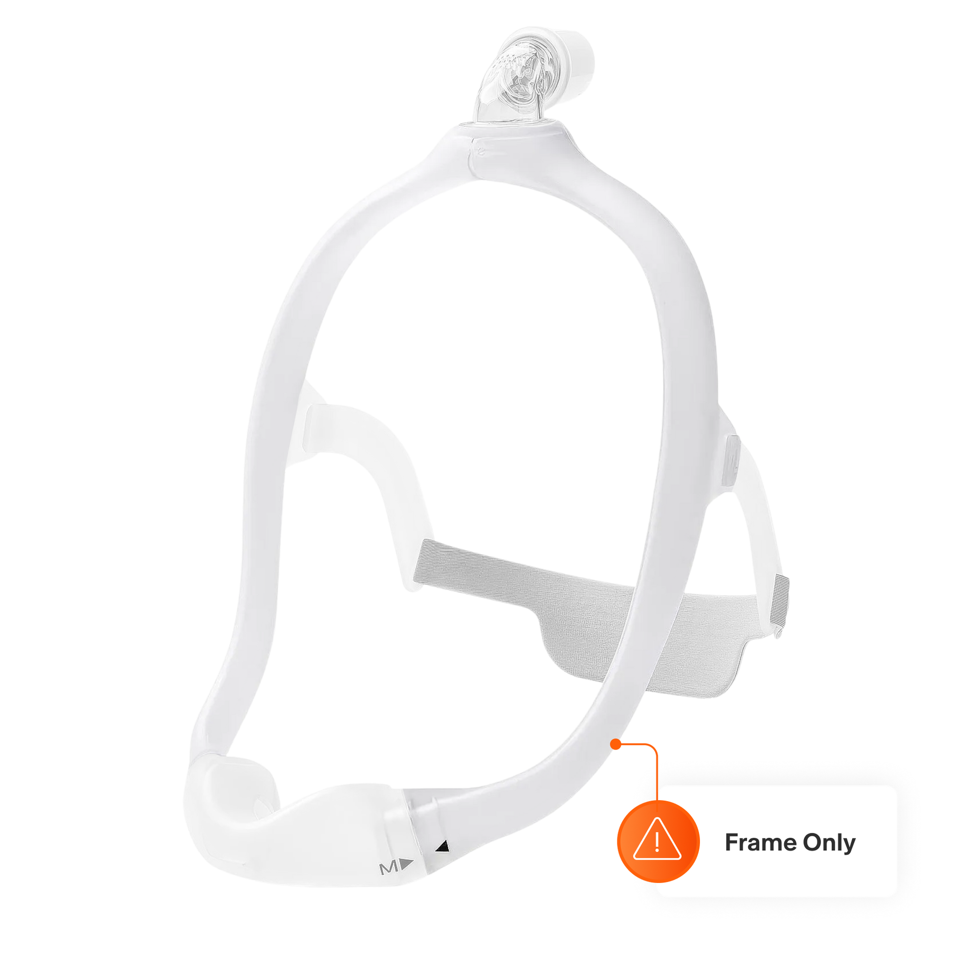 View of ta DreamWear CPAP mask, highlighting that this product includes the only the frame.