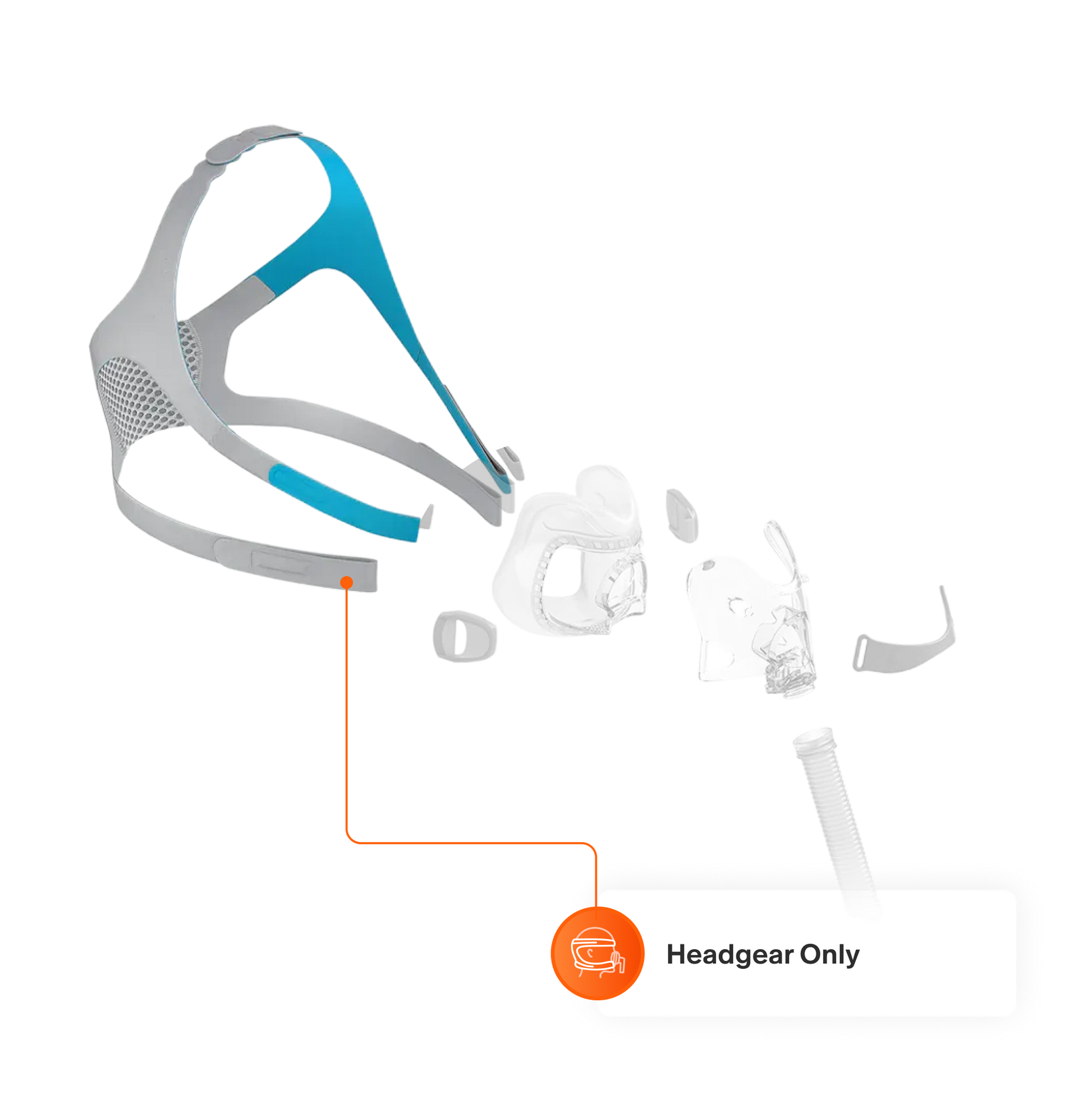 This product includes only one Headgear set for F&P Evora Full Face Mask