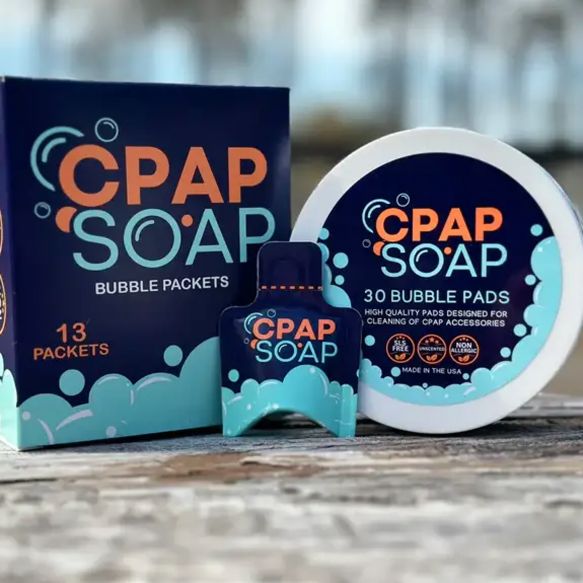 CPAP Soap Bubble Pads + Packets