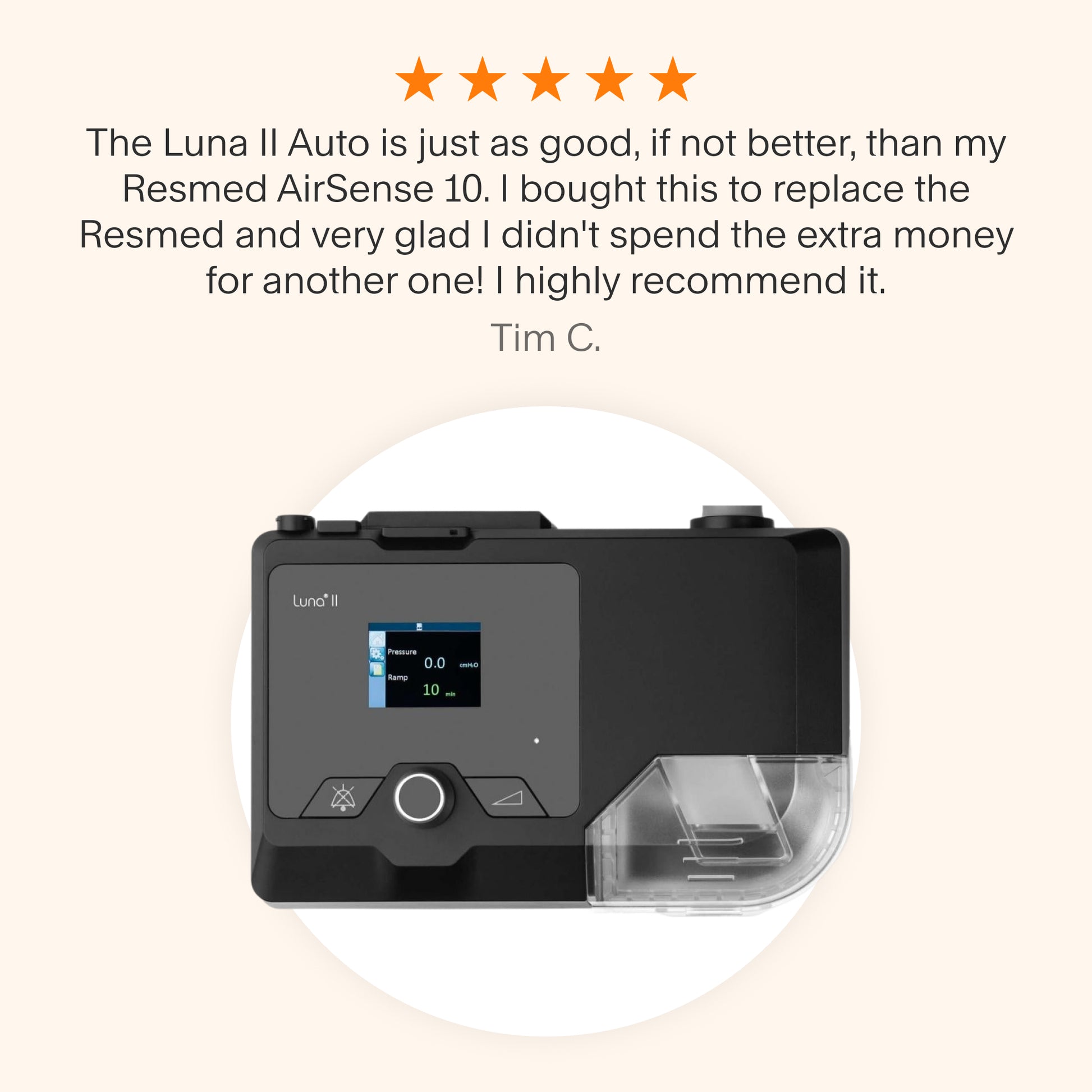 Open Box Luna II Auto CPAP Machine