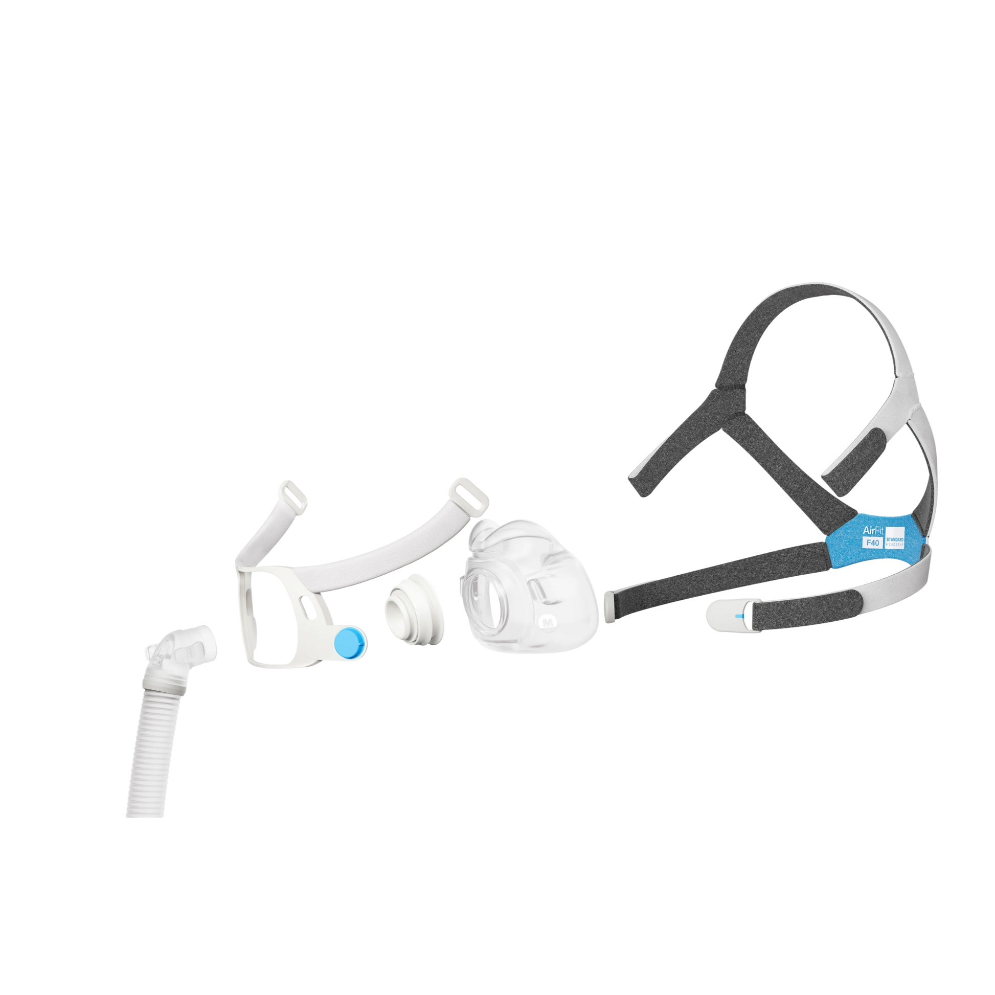 Resmed F40 Mask Exploded parts view
