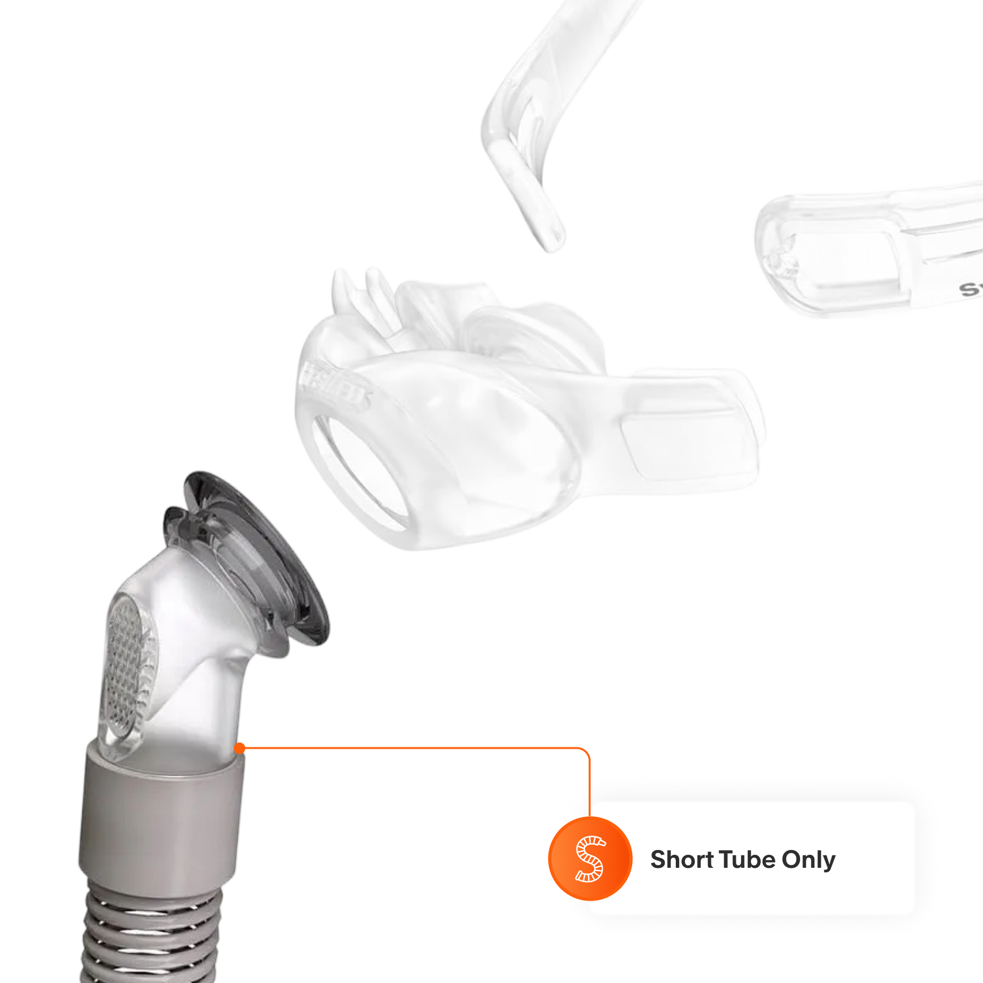 Short Tube Assembly for Swift FX Nasal Pillow