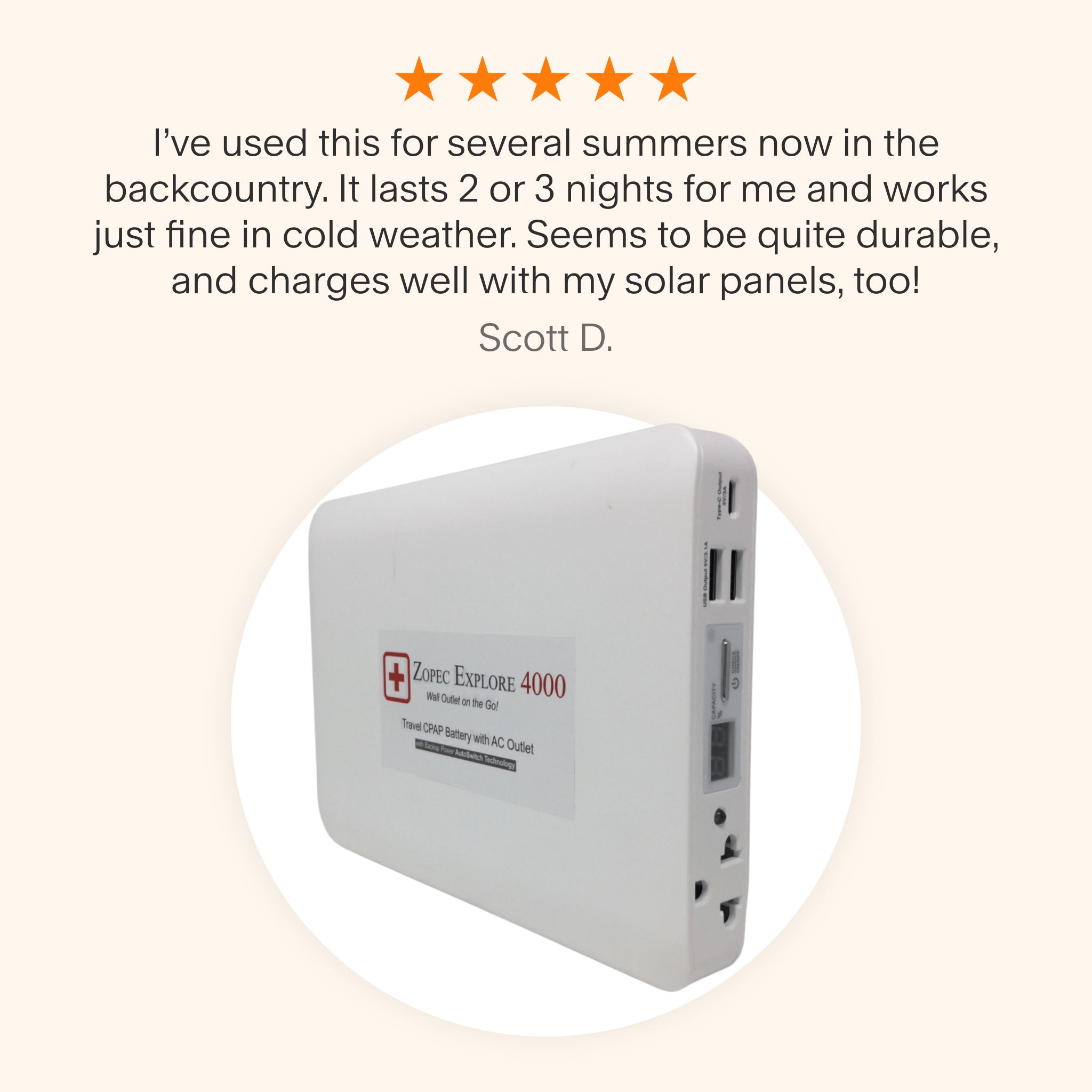 Zopec Explore CPAP Backup Battery with Online UPS – cpap.com