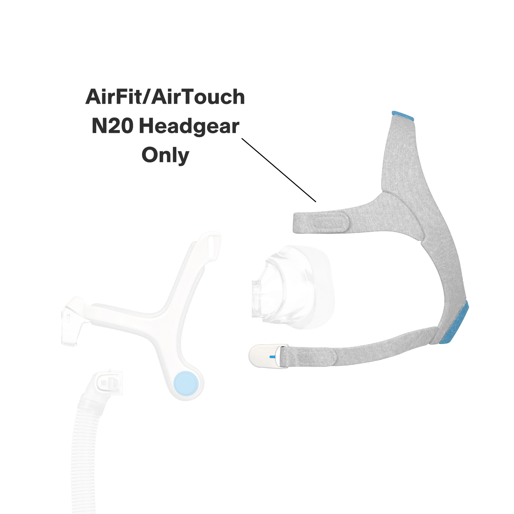 This purchase only includes replacement headgear for the AirFit or AirTouch N20 CPAP mask