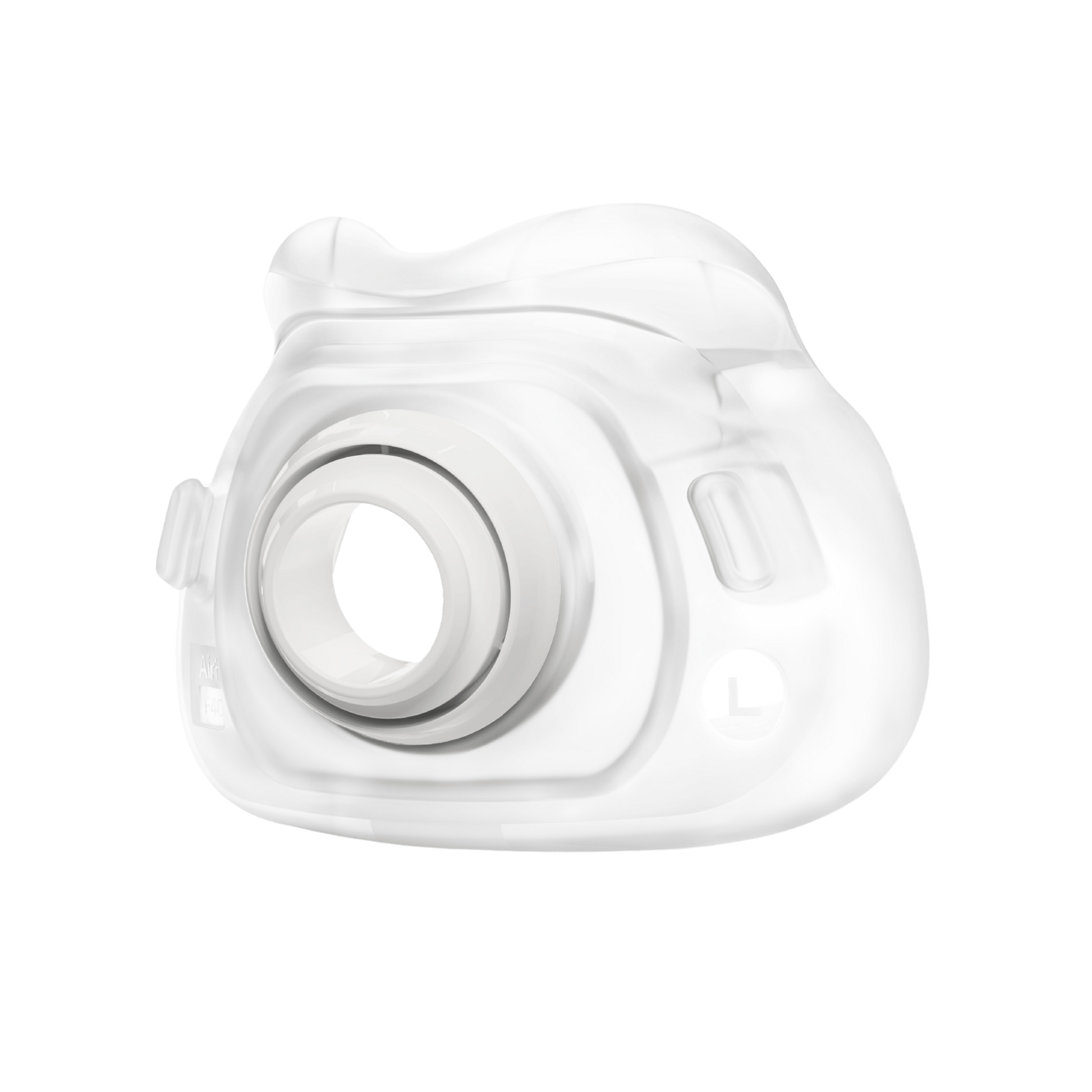 large airfit f40 cushion with vent ring, viewed from the front quarter