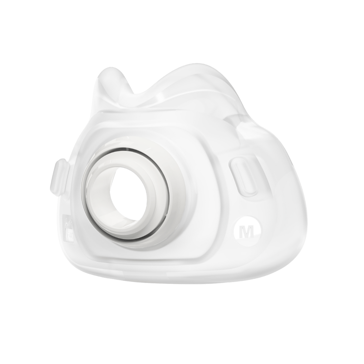 medium airfit f40 cushion with vent ring, viewed from the front quarter
