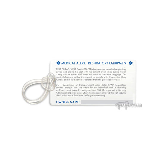 CPAP.com Medical Identification Luggage Tag for CPAP Equipment - cpap.com