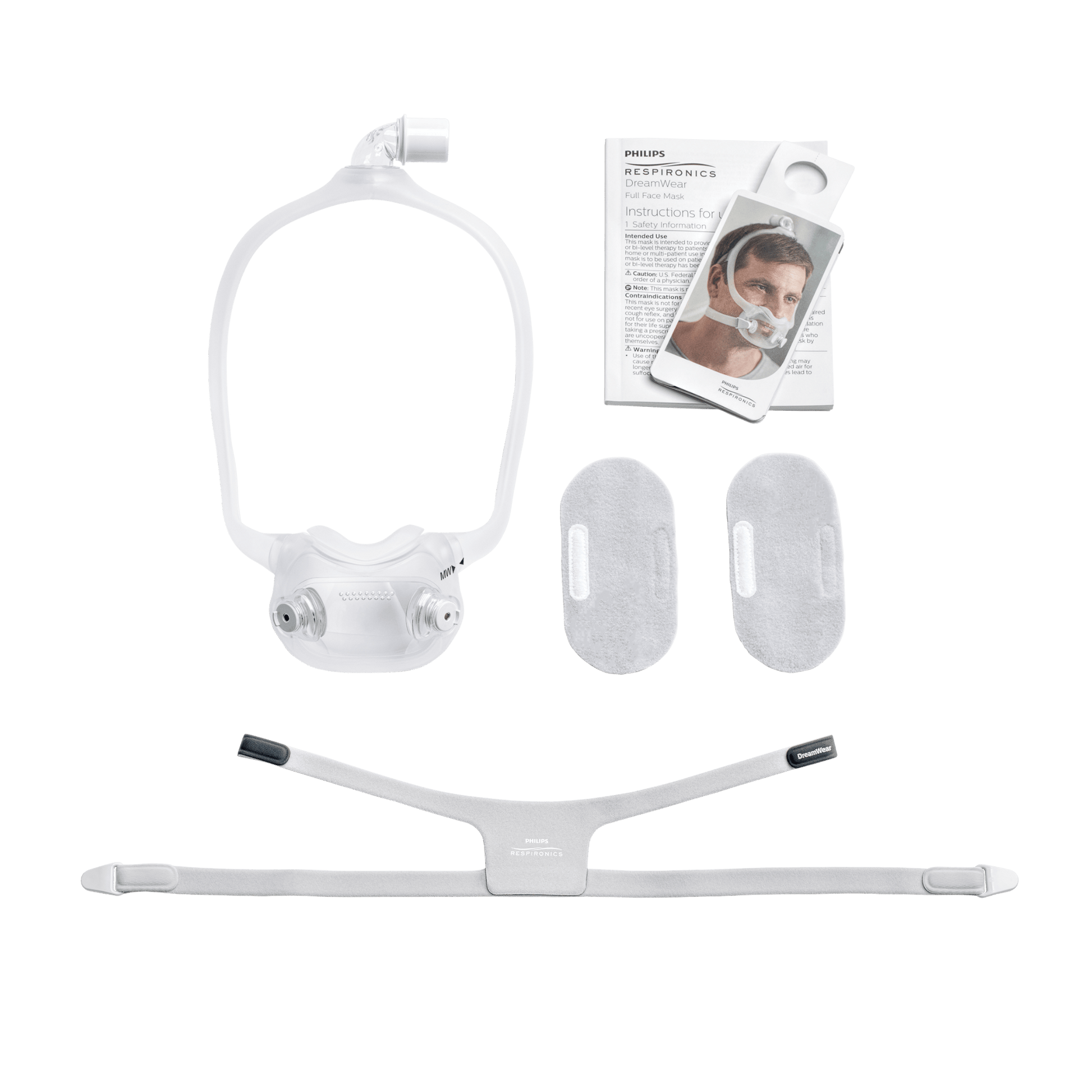 philips gear DreamWear Full Face CPAP Mask with Headgear – cpap.com