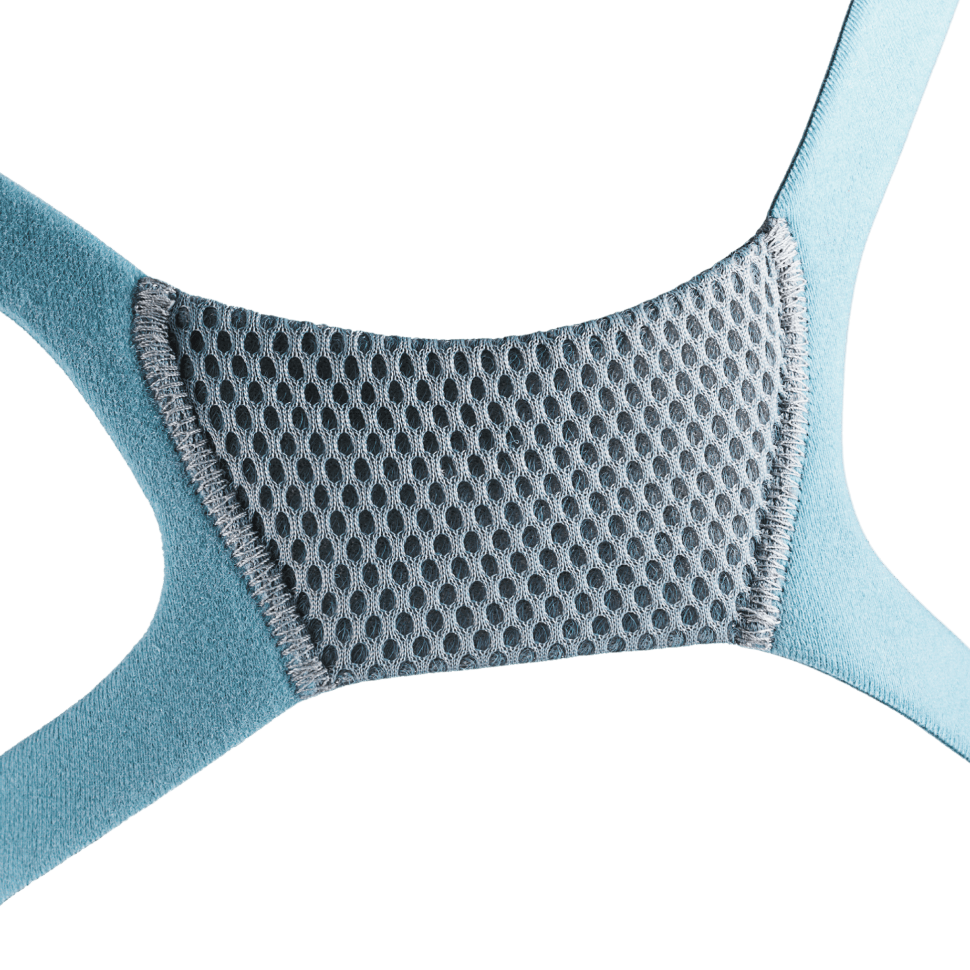 closeup showing the breathable mesh backing of the venticool headgear