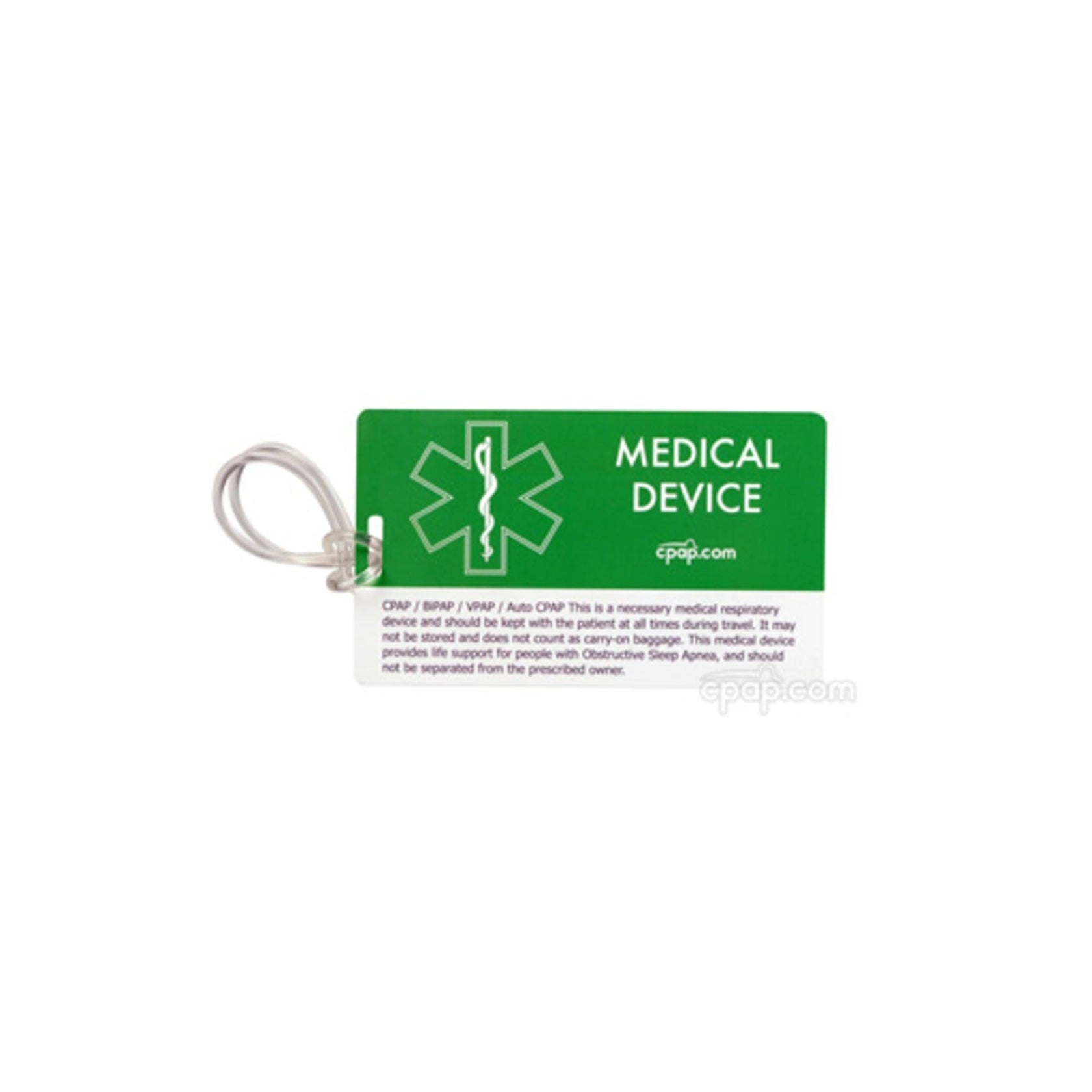 CPAP.com Medical Identification Luggage Tag for CPAP Equipment - cpap.com