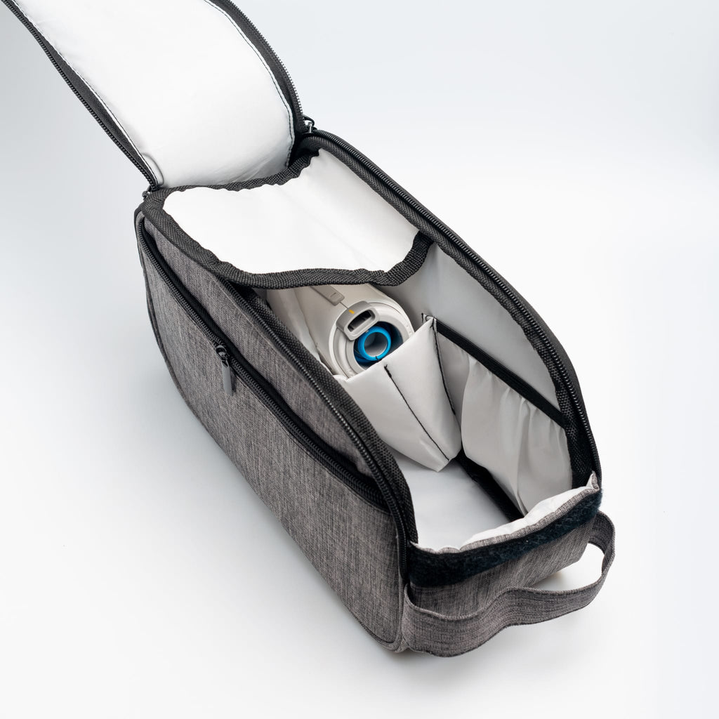 Snugell Bolso CPAP Travel bag packed with a Airmini CPAP machine