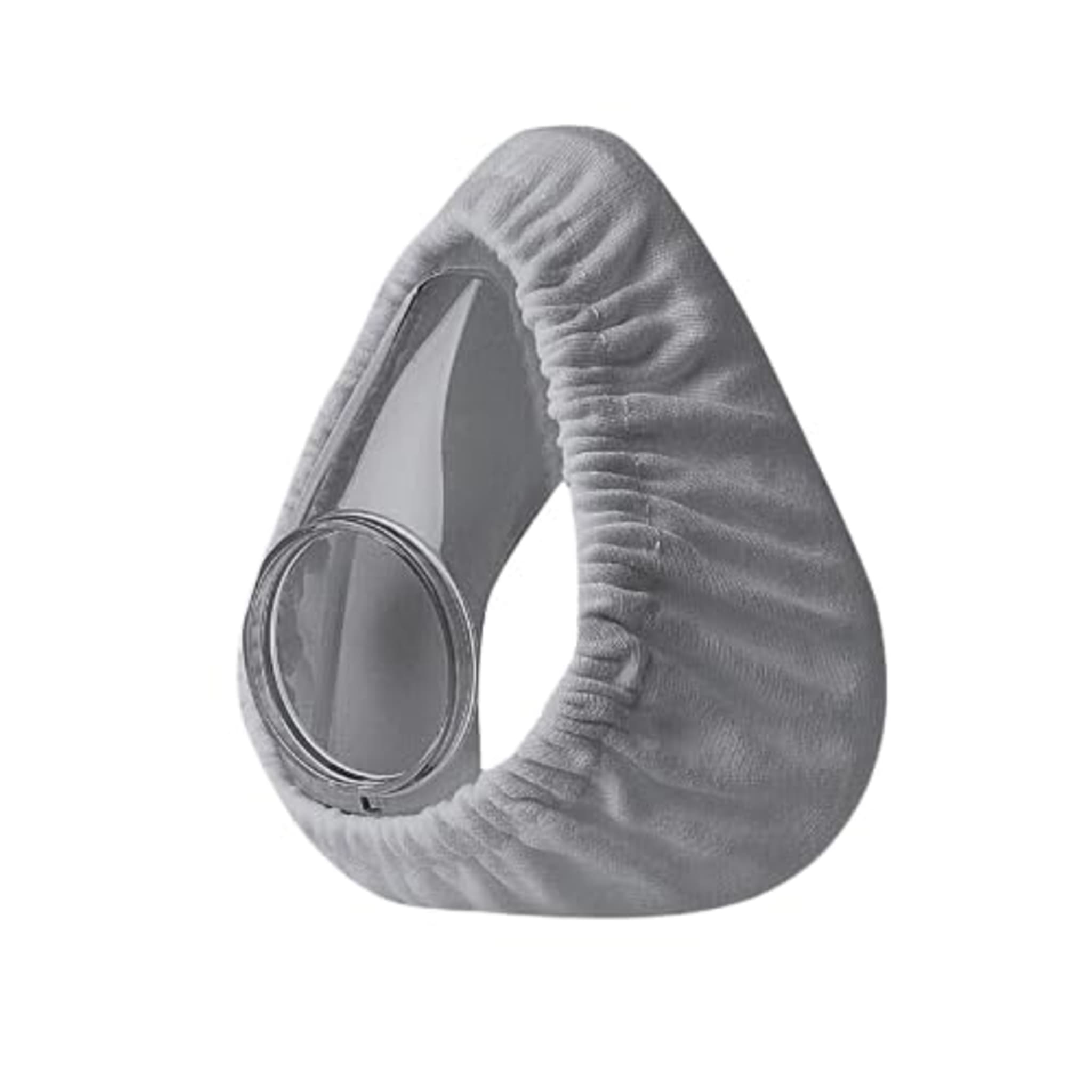 Snugell grey CPAP mask liner, crafted to reduce skin irritation and improve mask fit for a more comfortable experience.