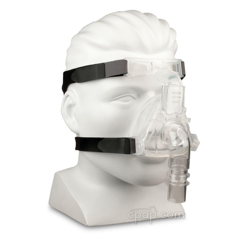 Sylent Nasal CPAP Mask with Headgear - Angle Front on Mannequin