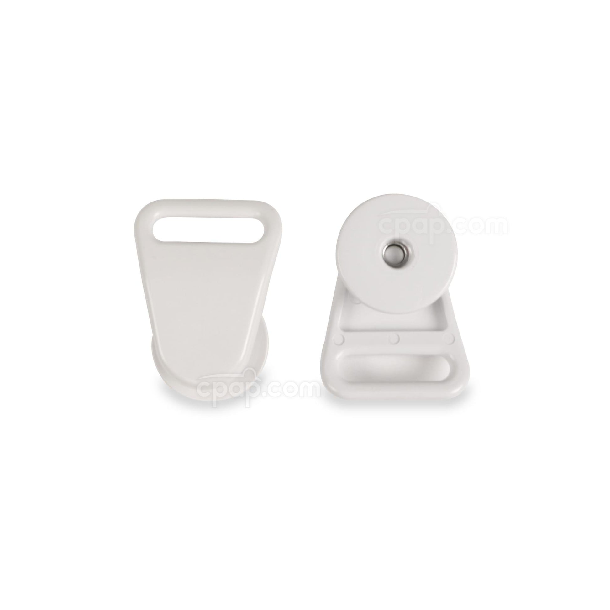 Front and Back View of the Magnetic Headgear Clips for Wisp Nasal CPAP Mask