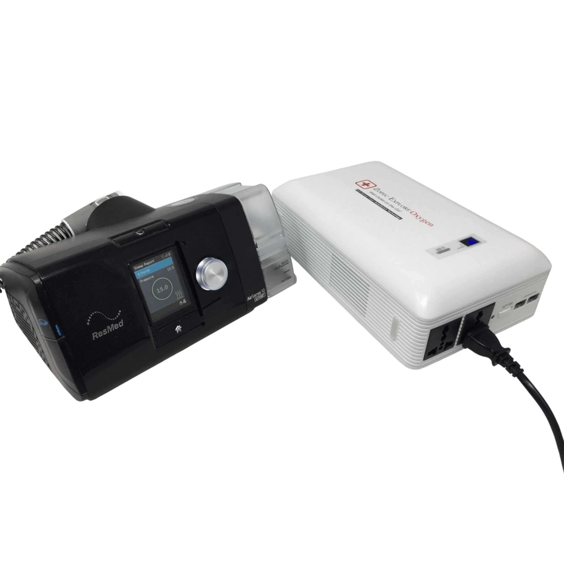 zopec explore oxygen plugged into airsense 10